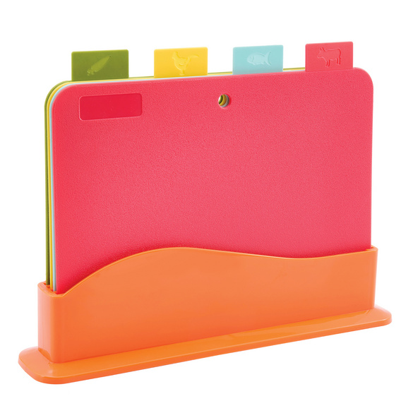 4er Set Schneidbretter mit Ständer