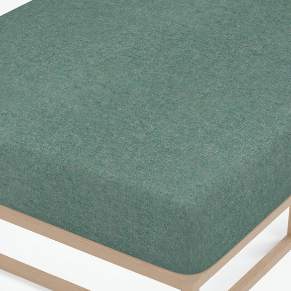 biberna Spannbetttuch Melange uni fichte, 1x 140x200 cm - 160x200 cm