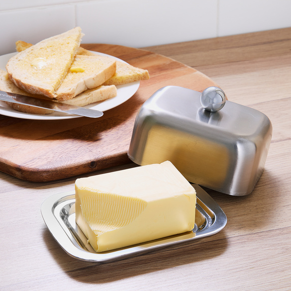 Doppelwandige Butterdose Edelstahl