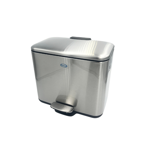 Badezimmer-Mülleimer Edelstahl 2x3 L Clarsen