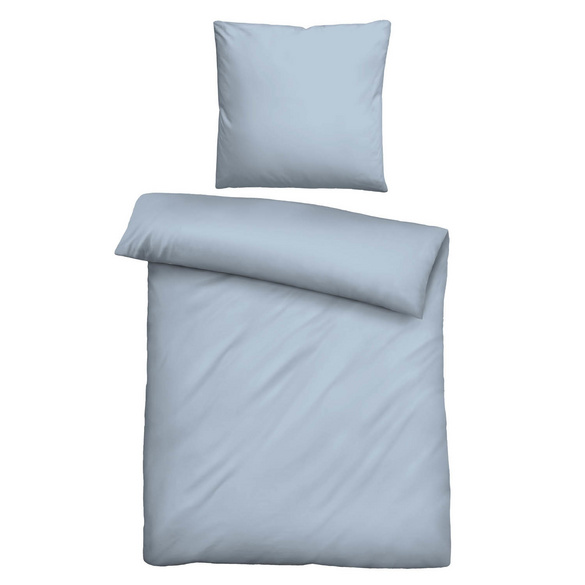 biberna Tencel-Flanell Bettwäsche uni taubenblau, 155x220 cm + 80x80 cm