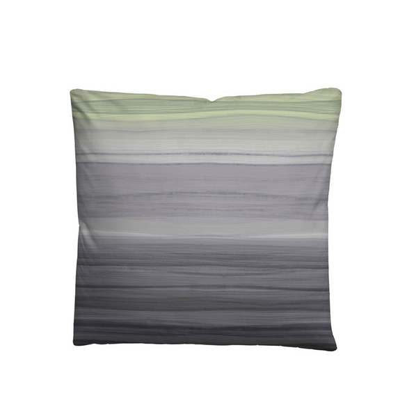 biberna Satin Bettwäsche Streifen pistaziengrün, 155x220 cm + 80x80 cm