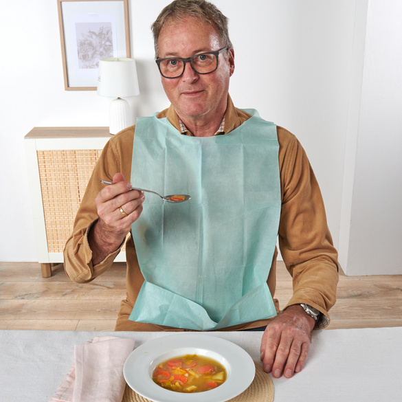 Einweg-Lätzchen mit Auffangtasche 20er-Set