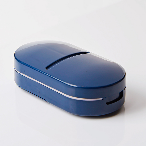 Tablettenschneider mit Aufbewahrungsbox navy