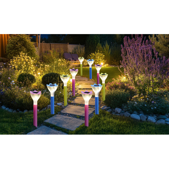 Solar-Stecker "Blumen" 6er-Set