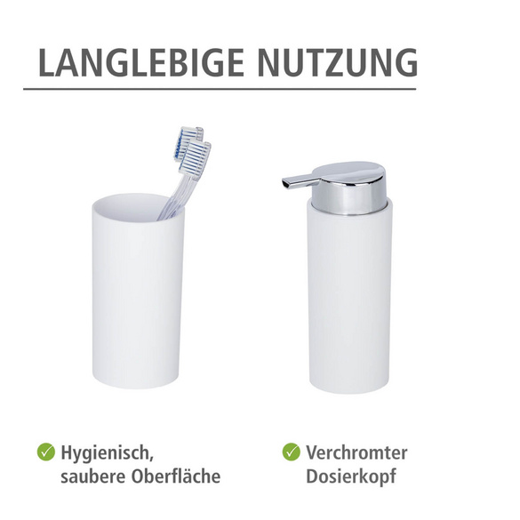 WENKO Bad Accessoire Set "Calvo" weiß matt, 4-tlg.