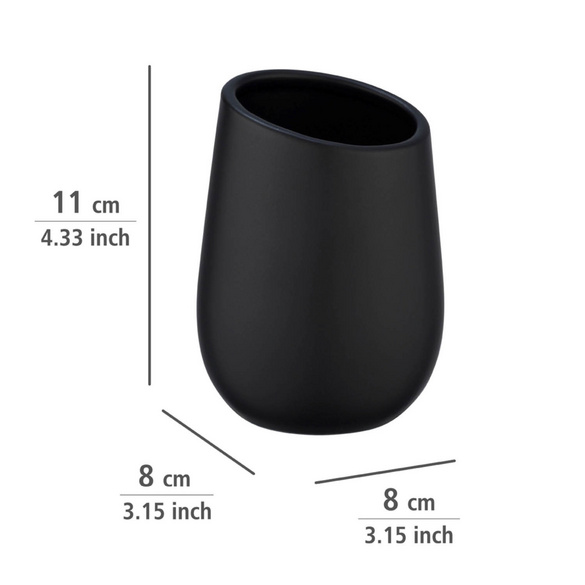 WENKO Bad-Accessoire-Set "Badi" Schwarz 3-tlg.