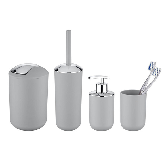WENKO Bad-Accessoire-Set "Brasil" Grau, 4-tlg.
