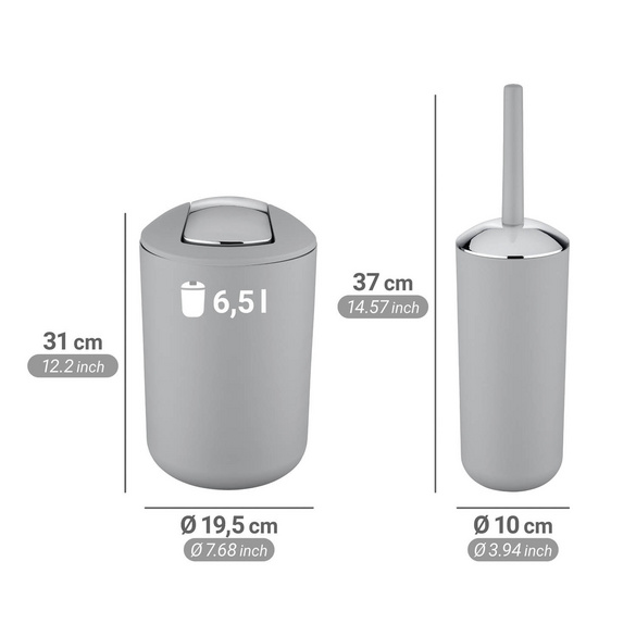 WENKO Bad-Accessoire-Set "Brasil" Grau, 4-tlg.