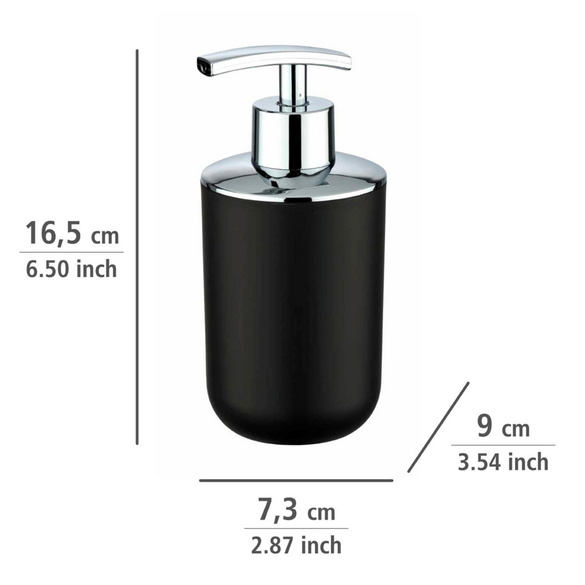 WENKO Bad-Accessoire-Set "Brasil" Schwarz 4-tlg.