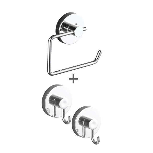 Vacuum-Loc® Toilettenpapierhalter „Milazzo“ mit 2 Haken, 3-tlg. WENKO