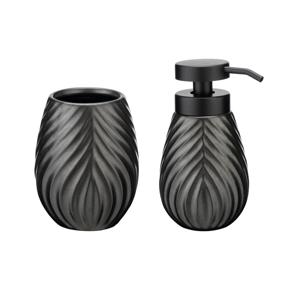 Bad-Accessoire Set „Idro“, 2-tlg., anthrazit WENKO