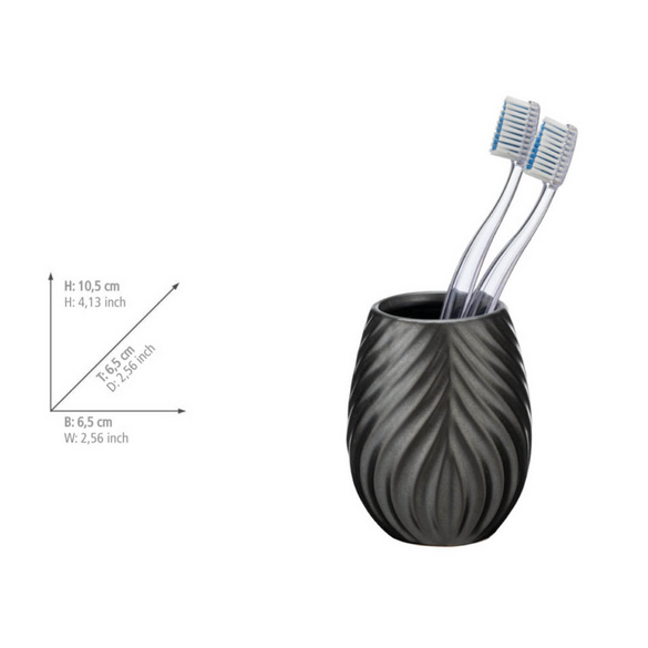 Bad-Accessoire Set „Idro“, 2-tlg., anthrazit WENKO