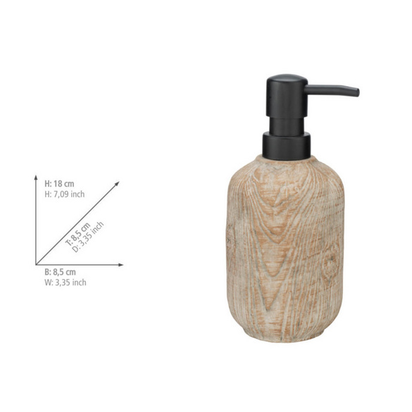 Bad-Accessoire Set „Florio“, 3-tlg. aus Keramik in Holz-Optik WENKO