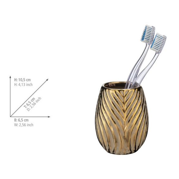 Bad-Accessoire Set „Idro“, 2-tlg., gold WENKO