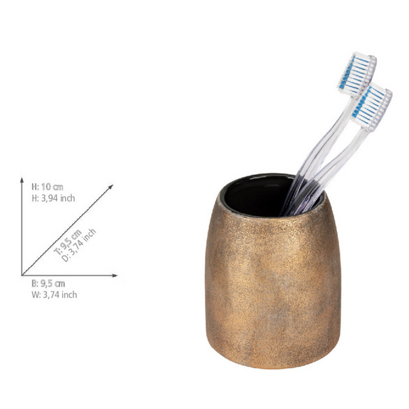 Bad-Accessoire Set „Tremea“, 2-tlg., bronze WENKO