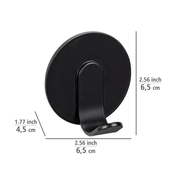 Turbo-Loc® Wandhaken „Bivio“, 3er Set, schwarz matt WENKO