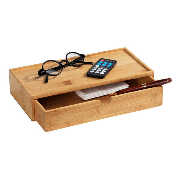 Aufbewahrungsbox „Terra“ mit Schublade, 2er Set, Bambus WENKO