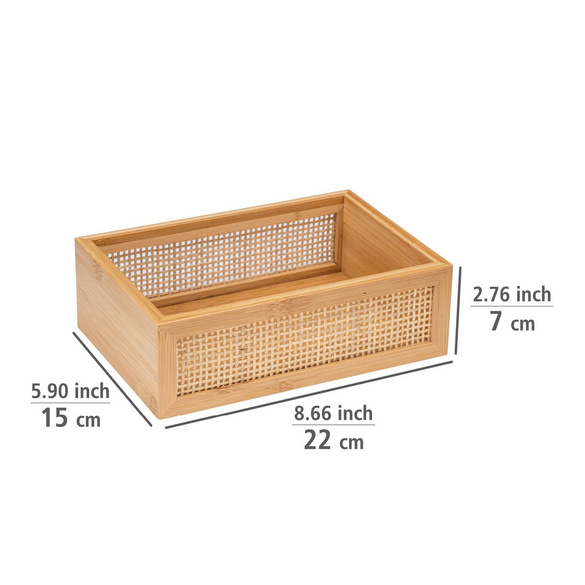Badablage „Allegre“ L, Bambus/Rattan WENKO