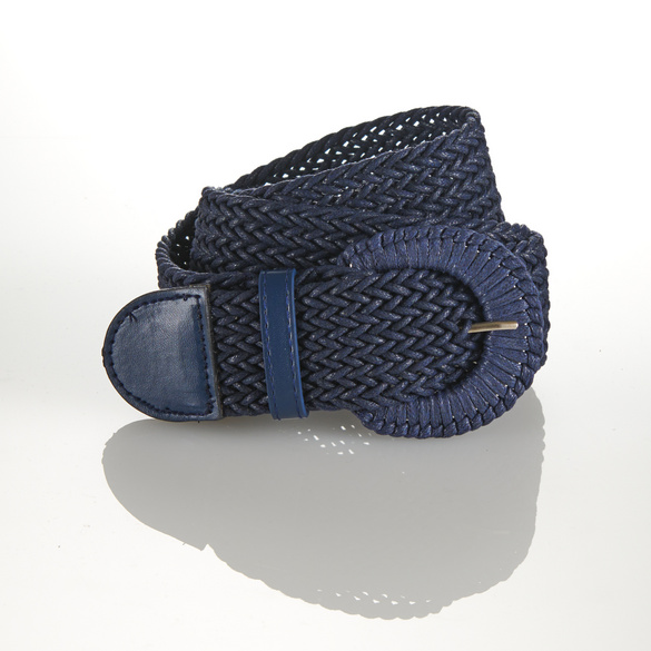 Stretch-Gürtel sand + navy 2er-Set