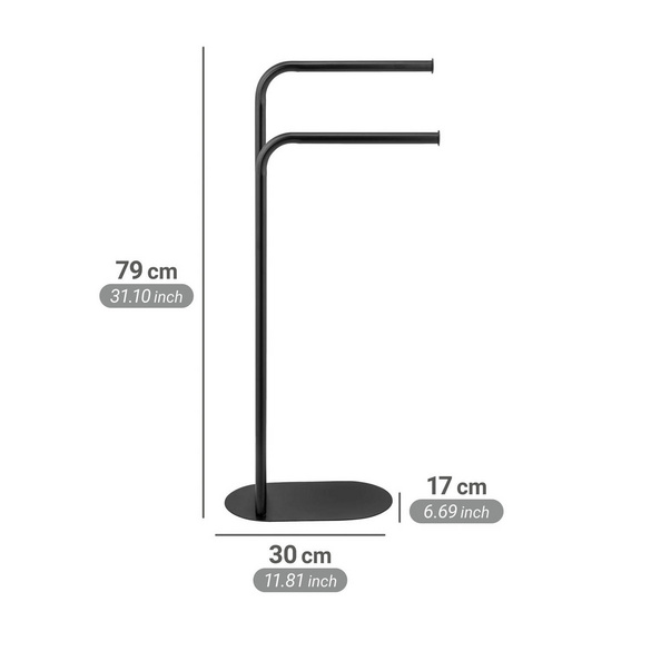 Handtuchständer „Levante“, schwarz WENKO