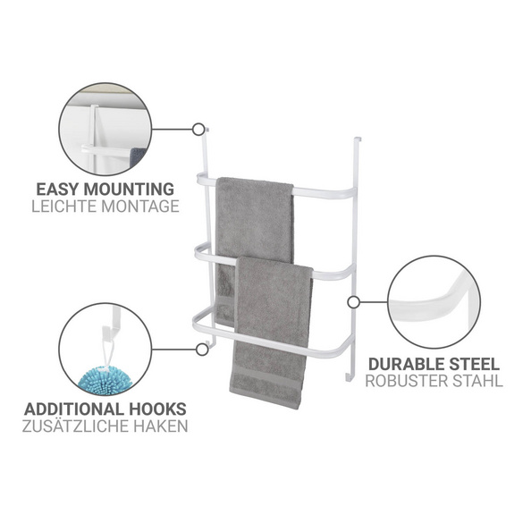 Handtuchhalter „Irpinia“, weiß, zum Einhängen WENKO