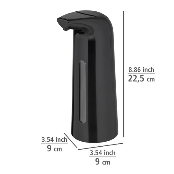 Sensor-Seifen- & Desinfektionsspender „Larino“, 400 ml, schwarz WENKO