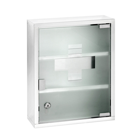 Medikamentenschrank Edelstahl glänzend 30 x 40 cm WENKO