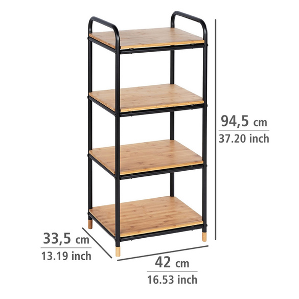 Regal Loft 4 Etagen aus Bambus WENKO