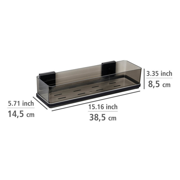 Maxiablage Quadro Vacuum-Loc Schwarz WENKO