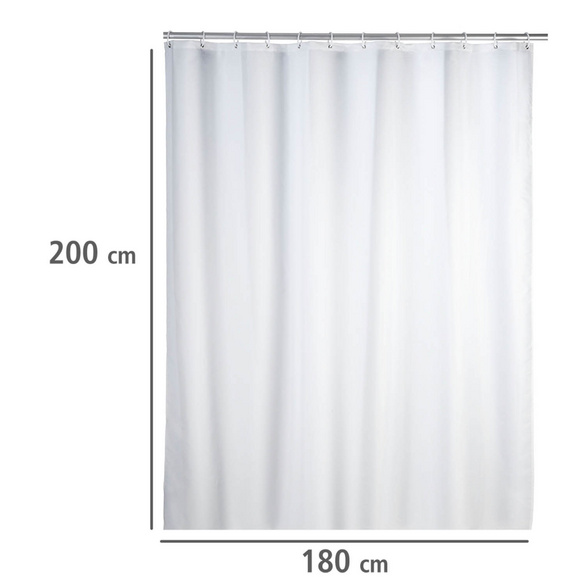 Duschvorhang Anti-Schimmel „Uni White“ WENKO