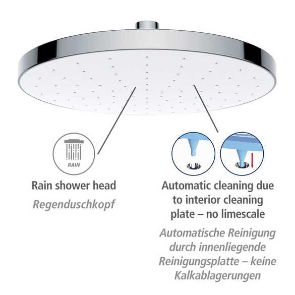 Regenduschkopf „Automatic Cleaning“ WENKO, Ø 22,5 cm