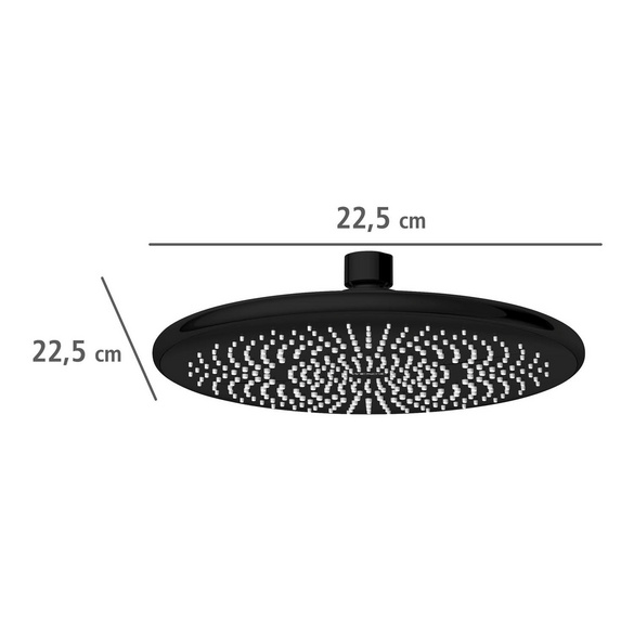 Regenduschkopf „Watersaving“ Schwarz WENKO