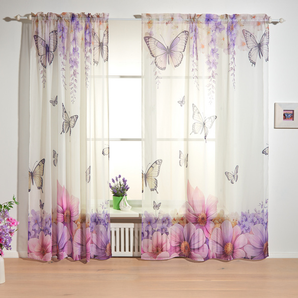 Gardine "Schmetterlinge" 140 x 230 cm