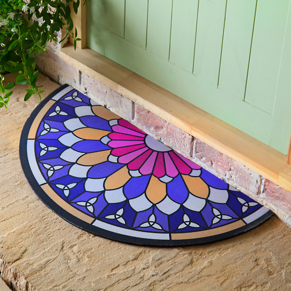 Türmatte im Bleiglas-Look