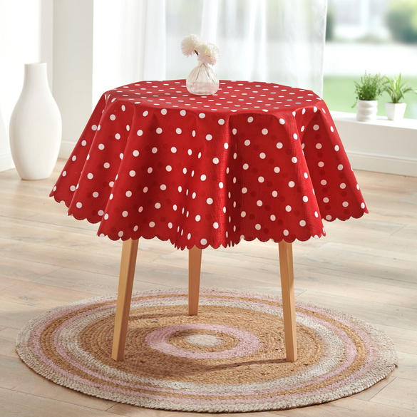 Wende-Tischdecke "Tupfen" Ø 140 cm