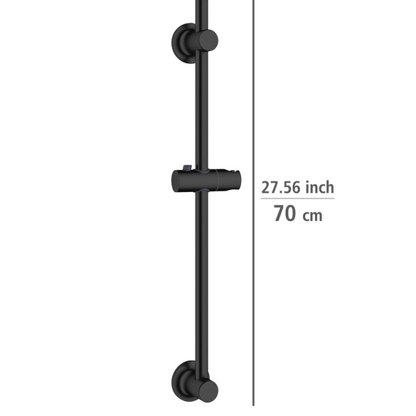 Duschstange ohne Bohren Edelstahl Schwarz WENKO