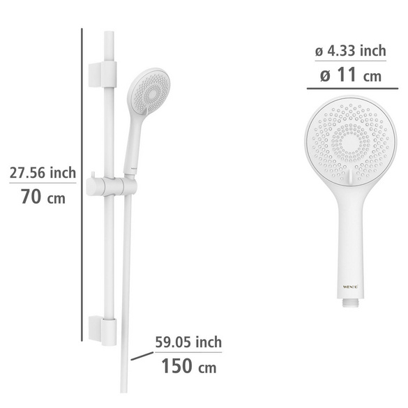 Brauseset „Watersaving“ Weiß 70 cm WENKO
