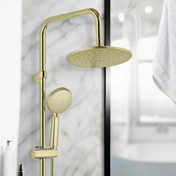 Duschsystem Young Line Gold mit 3-fach Handbrause WENKO