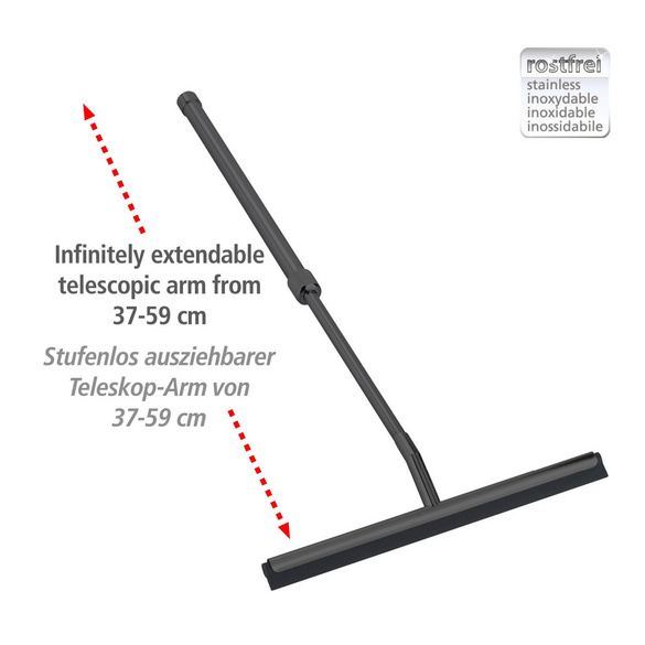 Teleskop Badezimmerwischer Schwarz WENKO