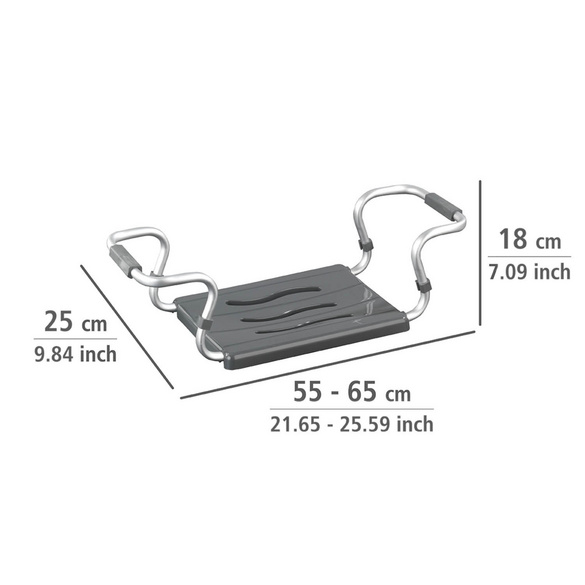 Badewannensitz „Secura“ Silber WENKO