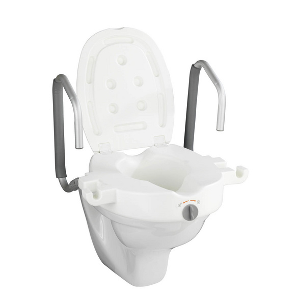WC-Sitz Erhöhung „Secura“ mit Stützgriffen WENKO