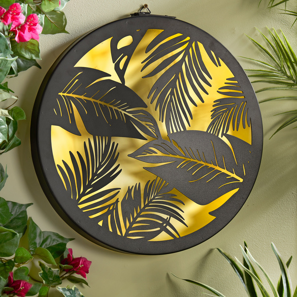 Solar-Wanddeko "Palmenblatt"