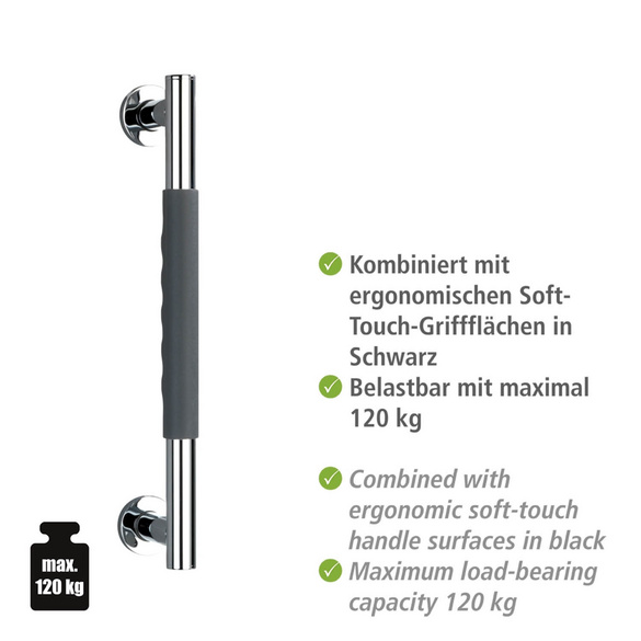 Edelstahl Wandhaltegriff „Secura“ 40,5 cm WENKO