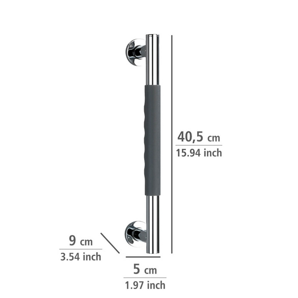 Edelstahl Wandhaltegriff „Secura“ 40,5 cm WENKO