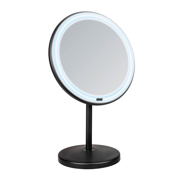 LED Stand-Kosmetikspiegel „Onno“ Schwarz WENKO