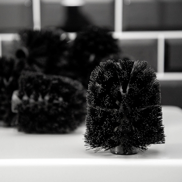 Ersatzbürstenkopf Ø 8 cm „WC-Ersatzbürste“ 10er Set Schwarz WENKO