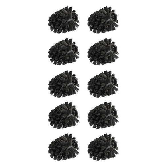 Ersatzbürstenkopf Ø 8 cm „WC-Ersatzbürste“ 10er Set Schwarz WENKO
