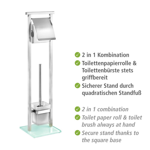 Stand WC-Garnitur "Debar" Edelstahl matt WENKO