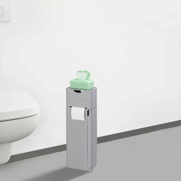 Stand WC-Garnitur „Imon 6-in-1“ mit Ablage Grau matt WENKO